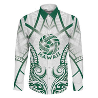 Custom Hawaii Volleyball Family Matching Off Shoulder Maxi Dress and Hawaiian Shirt Polynesian Pattern - Polynesian Pride