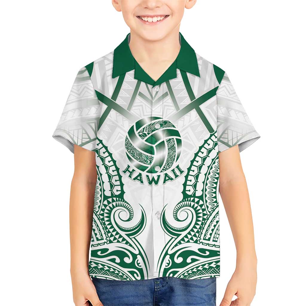 Custom Hawaii Volleyball Family Matching Tank Maxi Dress and Hawaiian Shirt Polynesian Pattern - Polynesian Pride