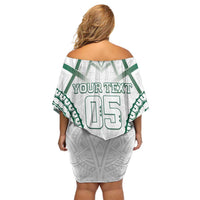 Custom Hawaii Volleyball Off Shoulder Short Dress Polynesian Pattern - Polynesian Pride