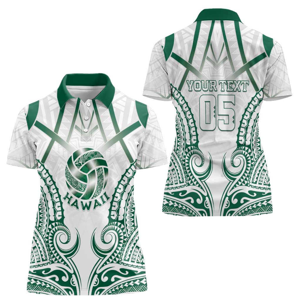 Custom Hawaii Volleyball Women Polo Shirt Polynesian Pattern - Polynesian Pride