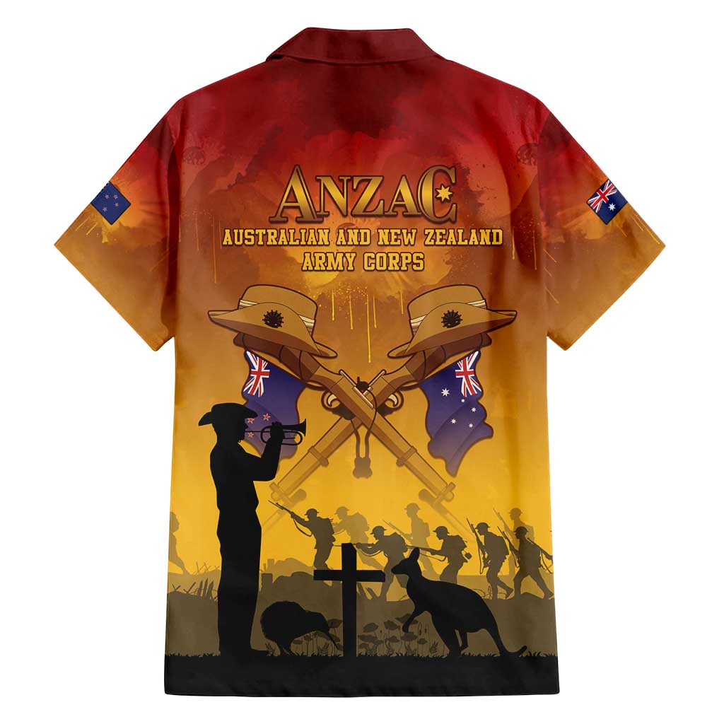 ANZAC Day Family Matching Long Sleeve Bodycon Dress and Hawaiian Shirt Australia And New Zealand Slouch Hats LT05 - Polynesian Pride