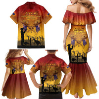 ANZAC Day Family Matching Mermaid Dress and Hawaiian Shirt Australia And New Zealand Slouch Hats LT05 - Polynesian Pride