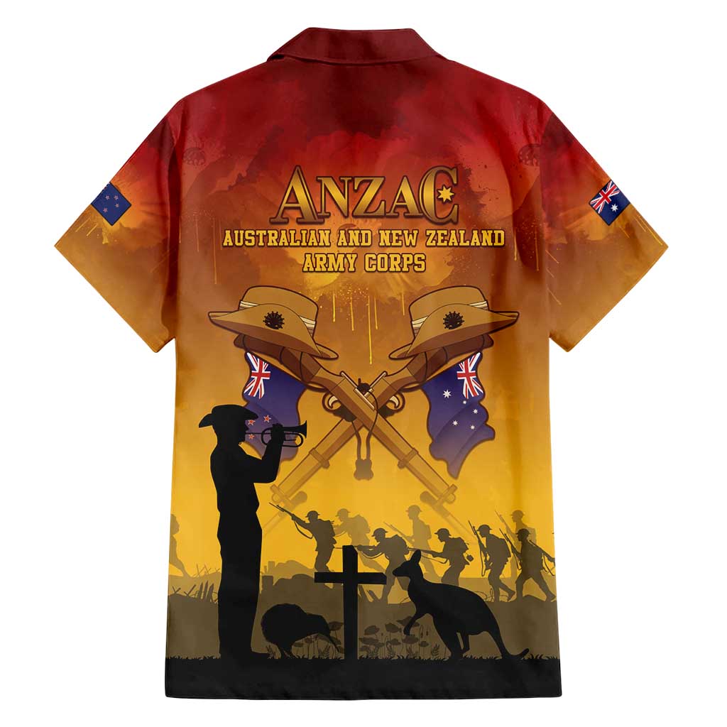 ANZAC Day Family Matching Short Sleeve Bodycon Dress and Hawaiian Shirt Australia And New Zealand Slouch Hats LT05 - Polynesian Pride