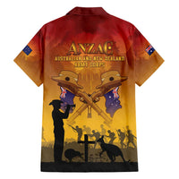 ANZAC Day Family Matching Short Sleeve Bodycon Dress and Hawaiian Shirt Australia And New Zealand Slouch Hats LT05 - Polynesian Pride