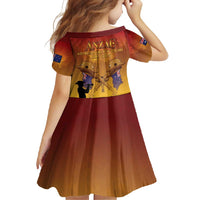 ANZAC Day Family Matching Summer Maxi Dress and Hawaiian Shirt Australia And New Zealand Slouch Hats LT05 - Polynesian Pride
