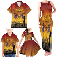 ANZAC Day Family Matching Tank Maxi Dress and Hawaiian Shirt Australia And New Zealand Slouch Hats LT05 - Polynesian Pride