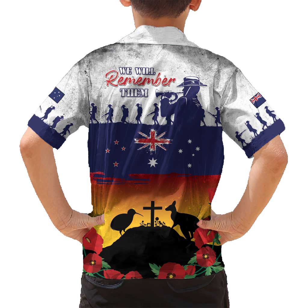 New Zealand And Australia ANZAC Last Post Family Matching Long Sleeve Bodycon Dress and Hawaiian Shirt LT05 - Polynesian Pride