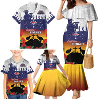 New Zealand And Australia ANZAC Last Post Family Matching Mermaid Dress and Hawaiian Shirt LT05 - Polynesian Pride