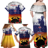 New Zealand And Australia ANZAC Last Post Family Matching Off Shoulder Maxi Dress and Hawaiian Shirt LT05 - Polynesian Pride
