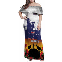 New Zealand And Australia ANZAC Last Post Family Matching Off Shoulder Maxi Dress and Hawaiian Shirt LT05 Mom's Dress Blue - Polynesian Pride