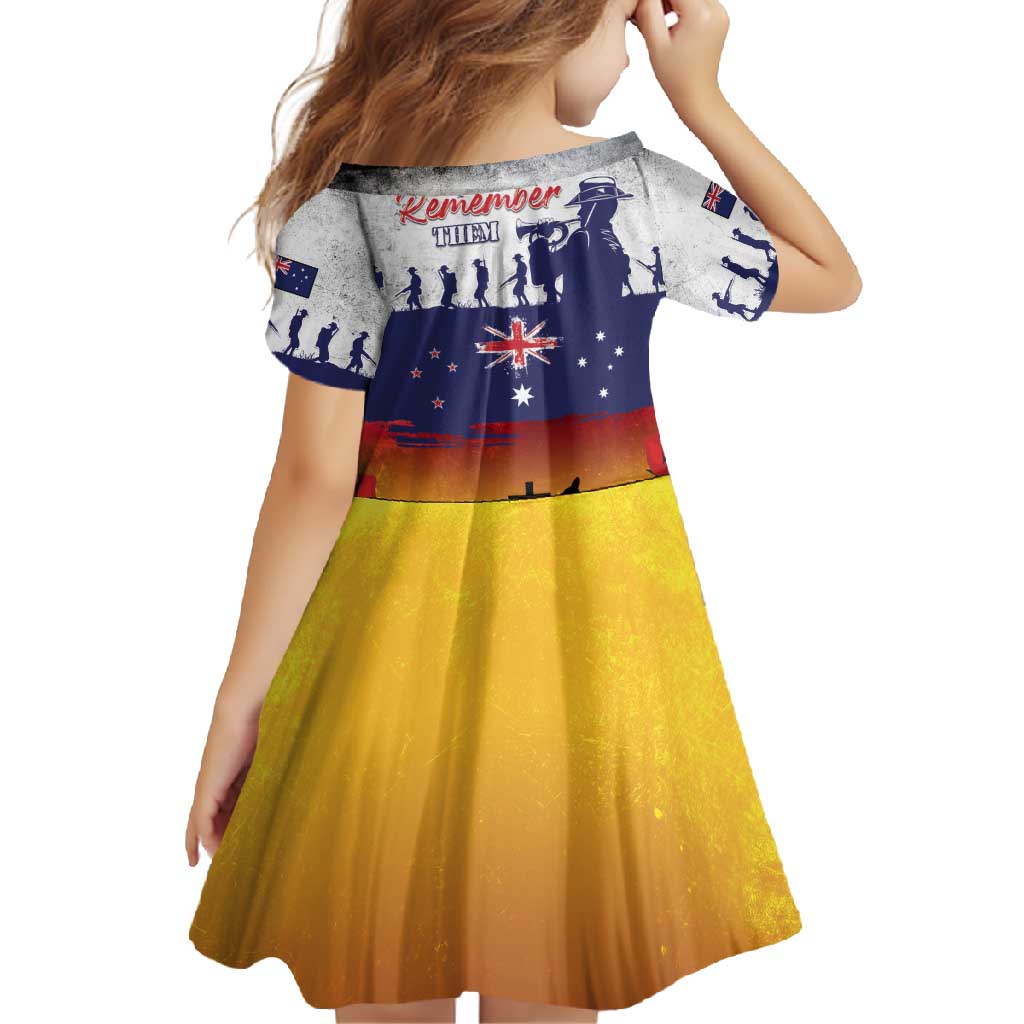 New Zealand And Australia ANZAC Last Post Family Matching Short Sleeve Bodycon Dress and Hawaiian Shirt LT05 - Polynesian Pride