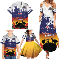 New Zealand And Australia ANZAC Last Post Family Matching Summer Maxi Dress and Hawaiian Shirt LT05 - Polynesian Pride
