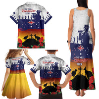 New Zealand And Australia ANZAC Last Post Family Matching Tank Maxi Dress and Hawaiian Shirt LT05 - Polynesian Pride