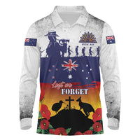 New Zealand And Australia ANZAC Last Post Long Sleeve Polo Shirt