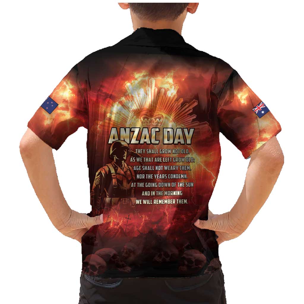 Honouring The ANZAC Spirit Family Matching Mermaid Dress and Hawaiian Shirt Gallipoli Lest We Forget LT05 - Polynesian Pride