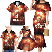 Honouring The ANZAC Spirit Family Matching Mermaid Dress and Hawaiian Shirt Gallipoli Lest We Forget LT05 - Polynesian Pride