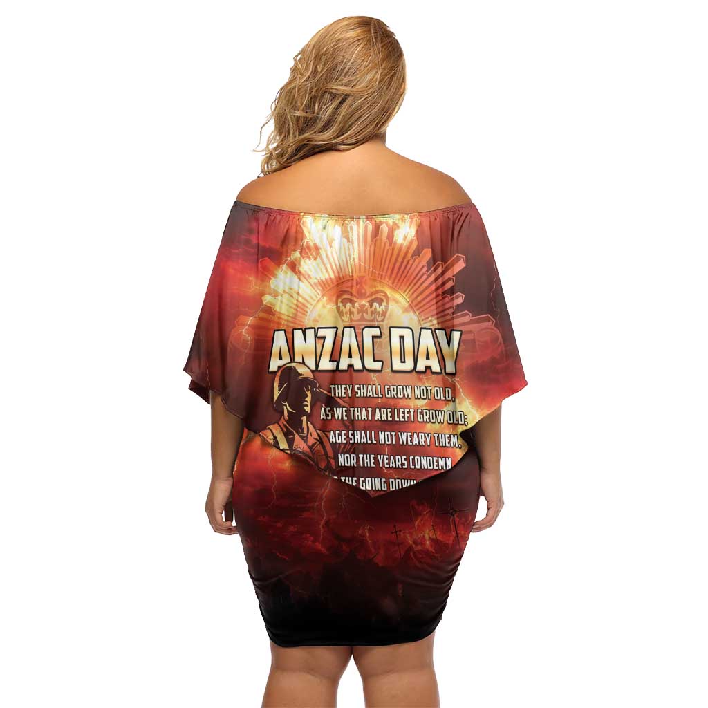 Honouring The ANZAC Spirit Family Matching Off Shoulder Short Dress and Hawaiian Shirt Gallipoli Lest We Forget LT05 - Polynesian Pride