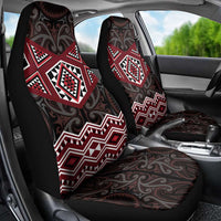 New Zealand Aotearoa Car Seat Cover Red Taniko Art Maori Pattern LT05 - Polynesian Pride