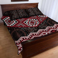 New Zealand Aotearoa Quilt Bed Set Red Taniko Art Maori Pattern LT05 - Polynesian Pride