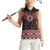 New Zealand Aotearoa Women Sleeveless Polo Shirt Red Taniko Art Maori Pattern