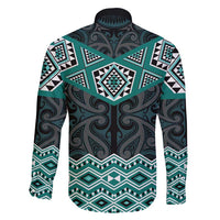 New Zealand Aotearoa Family Matching Short Sleeve Bodycon Dress and Hawaiian Shirt Turquoise Taniko Art Maori Pattern LT05 - Polynesian Pride
