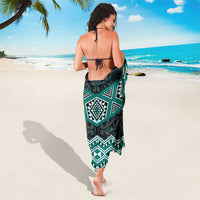 New Zealand Aotearoa Sarong Turquoise Taniko Art Maori Pattern