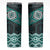 New Zealand Aotearoa Skinny Tumbler Turquoise Taniko Art Maori Pattern