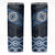New Zealand Aotearoa Skinny Tumbler Blue Taniko Art Maori Pattern