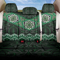 New Zealand Aotearoa Back Car Seat Cover Green Taniko Art Maori Pattern LT05 One Size Green - Polynesian Pride