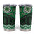 New Zealand Aotearoa Tumbler Cup Green Taniko Art Maori Pattern