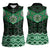 New Zealand Aotearoa Women Sleeveless Polo Shirt Green Taniko Art Maori Pattern