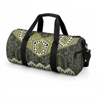New Zealand Aotearoa Duffle Bag Yellow Taniko Art Maori Pattern LT05 - Polynesian Pride