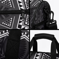 New Zealand Aotearoa Duffle Bag Black Taniko Art Maori Pattern LT05 - Polynesian Pride