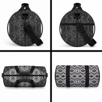 New Zealand Aotearoa Duffle Bag Black Taniko Art Maori Pattern LT05 - Polynesian Pride