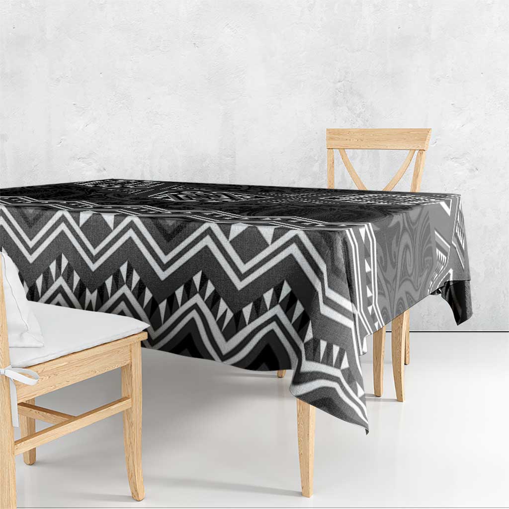 New Zealand Aotearoa Tablecloth Black Taniko Art Maori Pattern