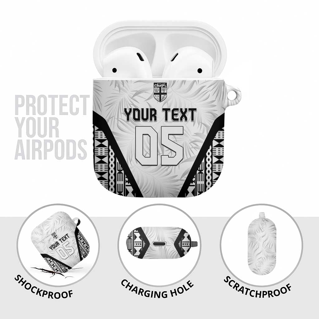 Custom Fiji 2026 Rugby AirPods Case Fijian Tapa Pattern