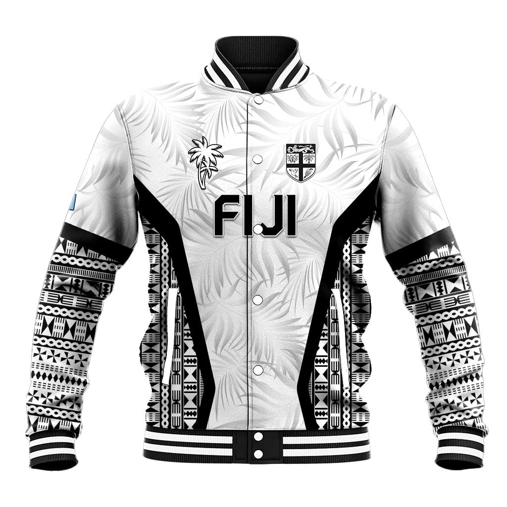 Custom Fiji 2026 Rugby Baseball Jacket Fijian Tapa Pattern