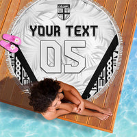 Custom Fiji 2026 Rugby Beach Blanket Fijian Tapa Pattern