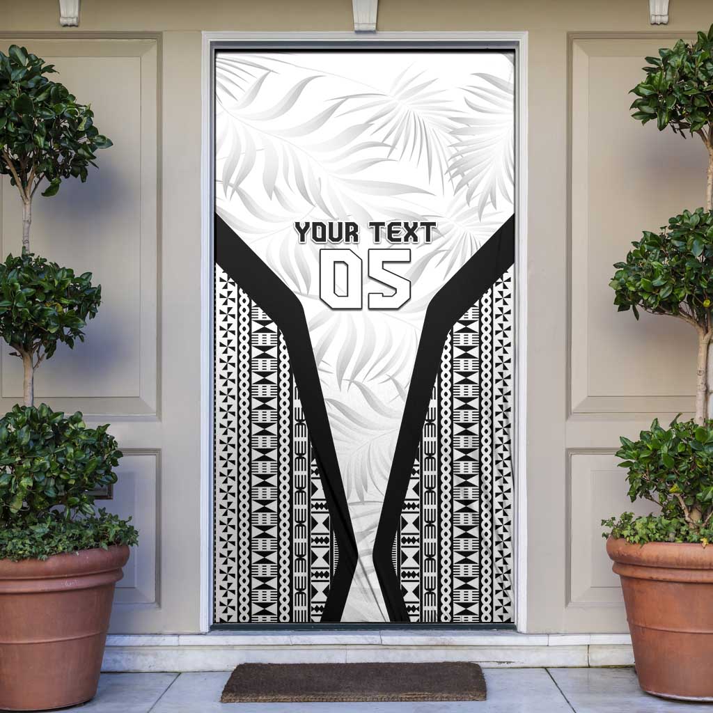 Custom Fiji 2026 Rugby Door Cover Fijian Tapa Pattern