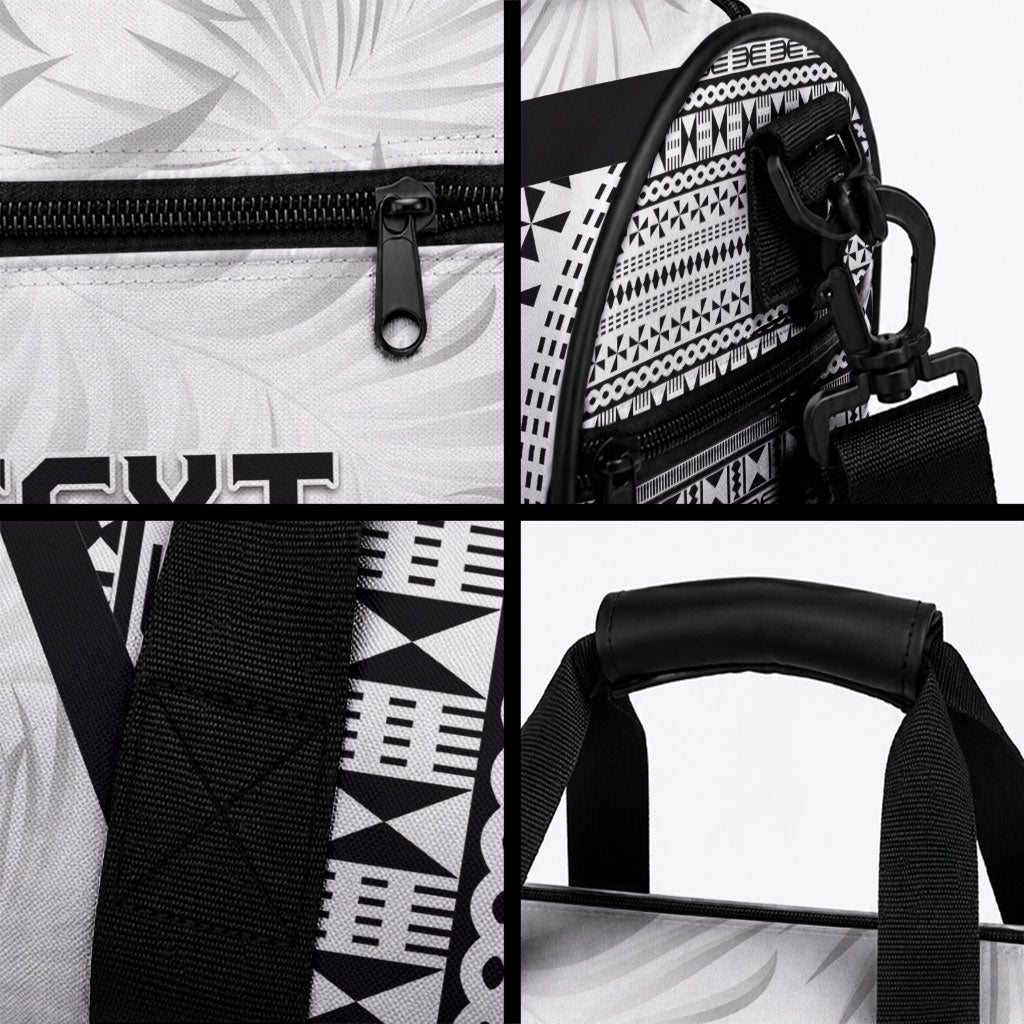 Custom Fiji 2026 Rugby Duffle Bag Fijian Tapa Pattern