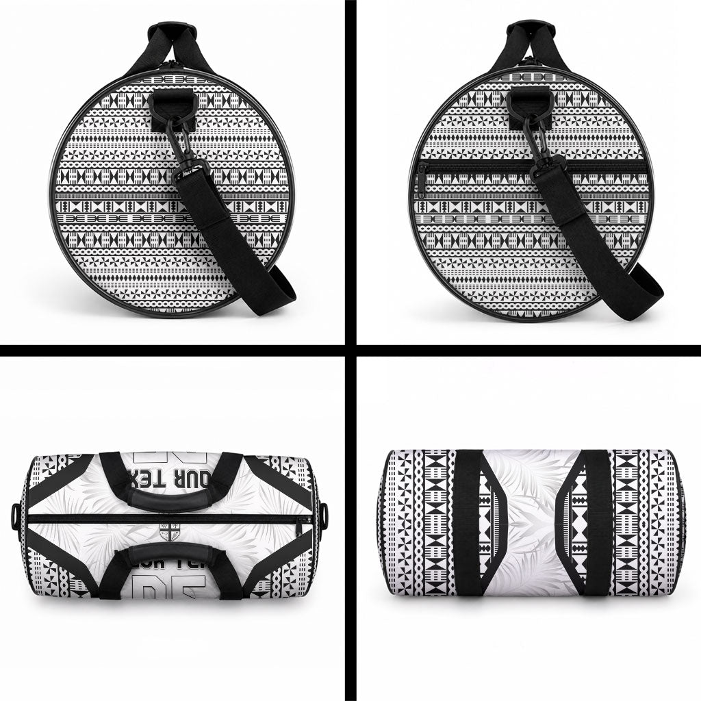 Custom Fiji 2026 Rugby Duffle Bag Fijian Tapa Pattern