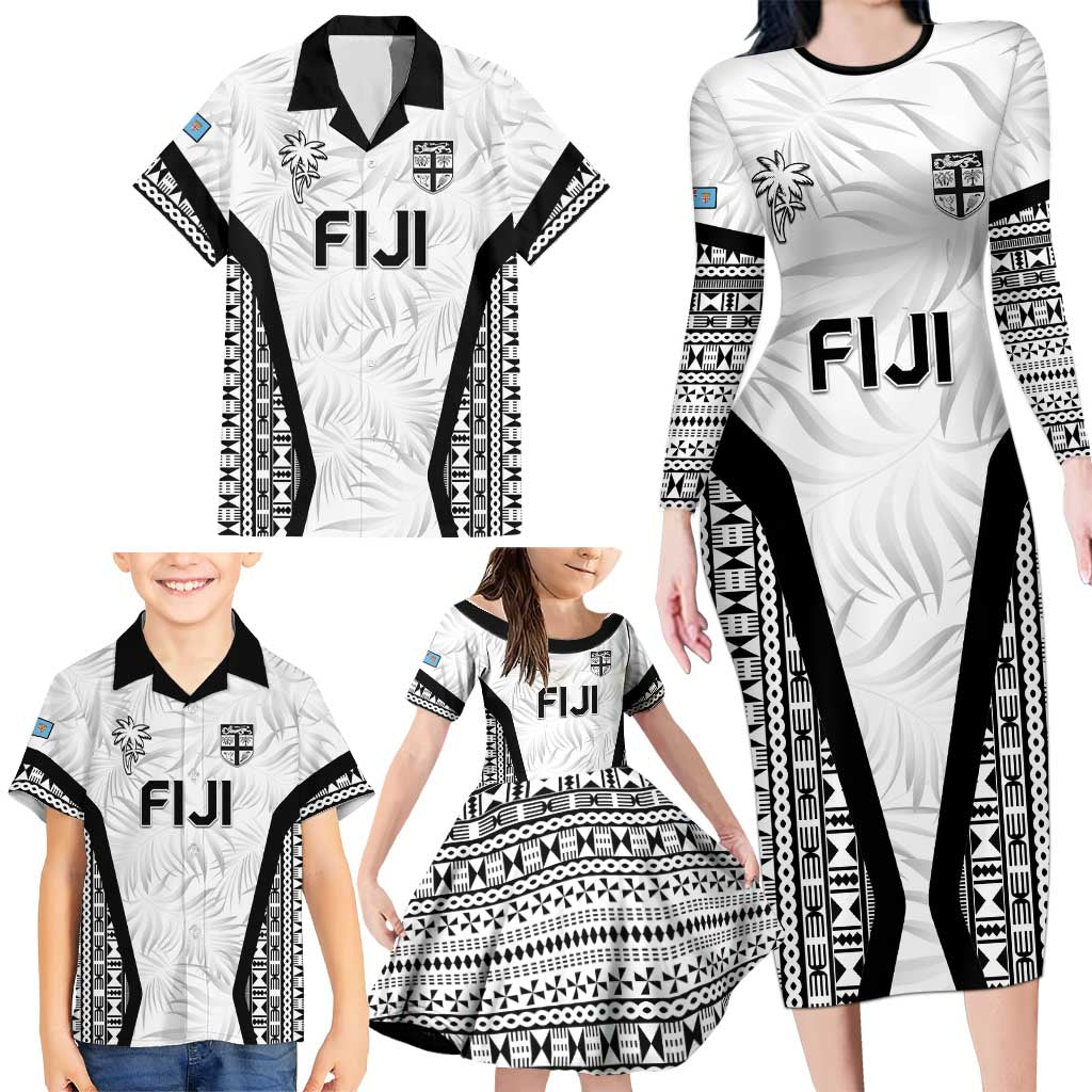 Custom Fiji 2026 Rugby Family Matching Long Sleeve Bodycon Dress and Hawaiian Shirt Fijian Tapa Pattern LT05 - Polynesian Pride