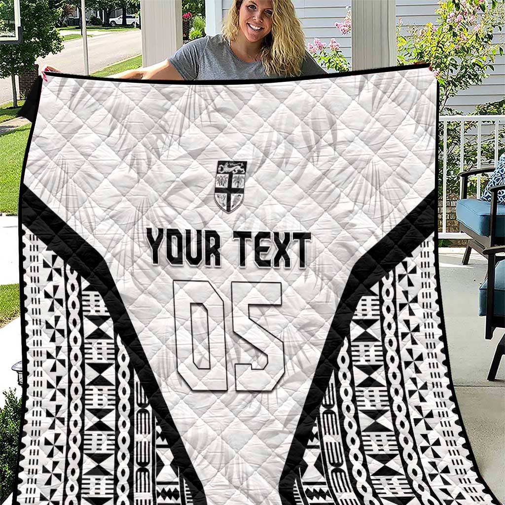 Custom Fiji 2026 Rugby Quilt Fijian Tapa Pattern