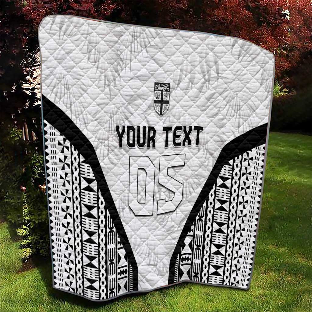 Custom Fiji 2026 Rugby Quilt Fijian Tapa Pattern