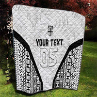 Custom Fiji 2026 Rugby Quilt Fijian Tapa Pattern