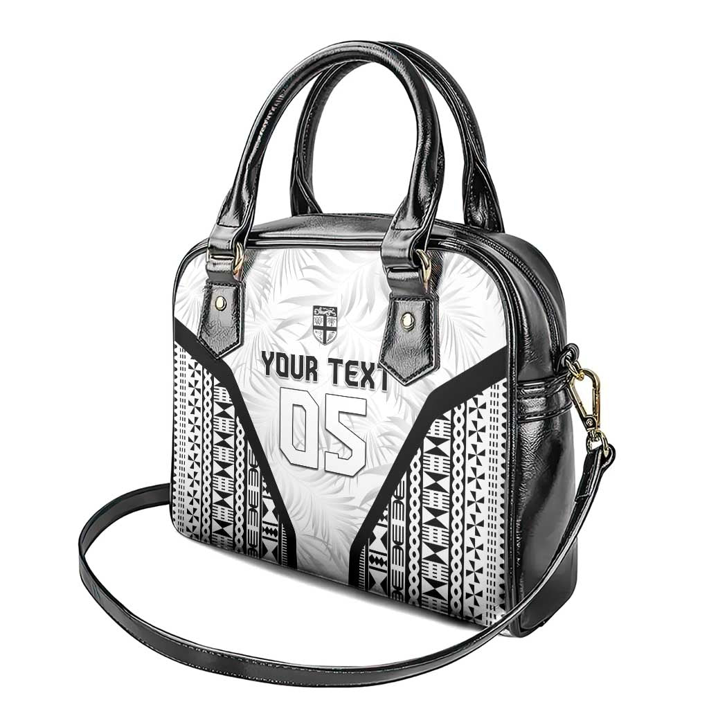 Custom Fiji 2026 Rugby Shoulder Handbag Fijian Tapa Pattern