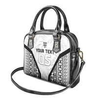 Custom Fiji 2026 Rugby Shoulder Handbag Fijian Tapa Pattern