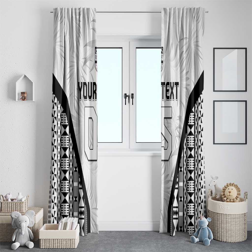 Custom Fiji 2026 Rugby Window Curtain Fijian Tapa Pattern