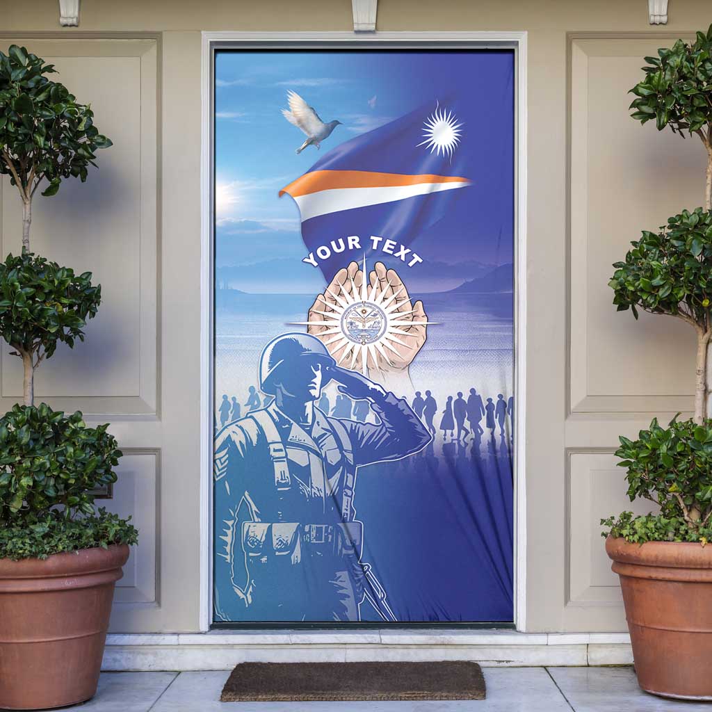 Personalised Marshall Islands Remembrance Day Door Cover We Will Always Remember