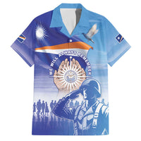Personalised Marshall Islands Remembrance Day Family Matching Off The Shoulder Long Sleeve Dress and Hawaiian Shirt We Will Always Remember